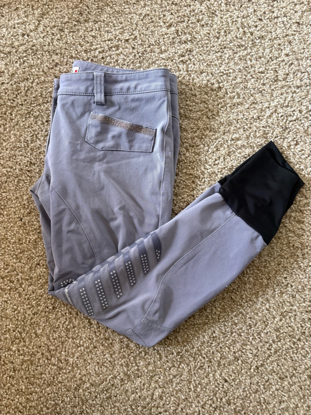 Anime Lavender Knee Patch Breeches - Low Rise, IT 40/US 26